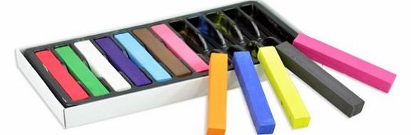 Foxnovo 12 Colors Non-toxic Temporary Soft Pastel Hair Chalks DIY Hair Color Dye Chalks Kit