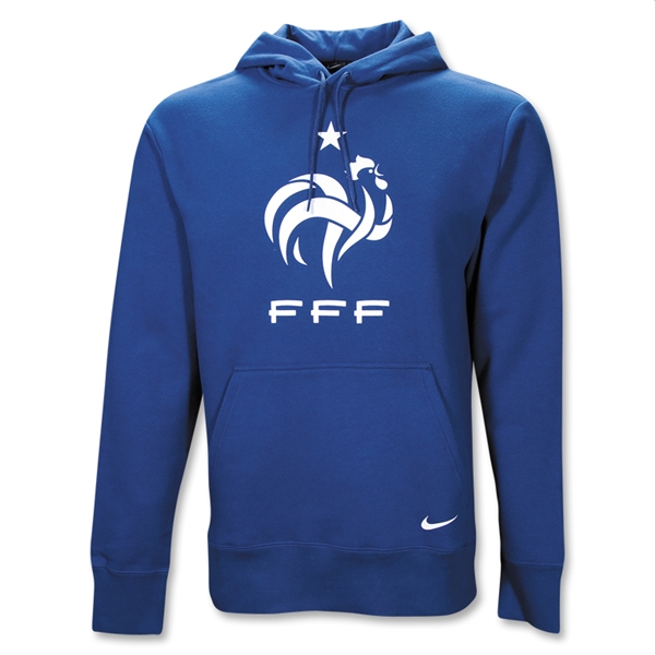 Nike 2011-12 France Nike Core Hooded Top (Blue)