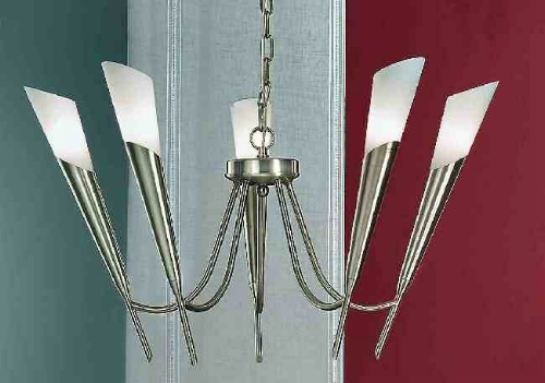 Franklite Conica satin nickel ceiling light