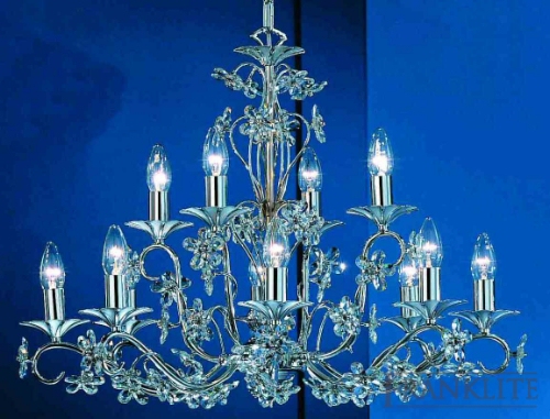 Fleurette chrome fitting ceiling light