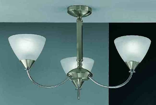 Meridian brushed nickel ceiling light