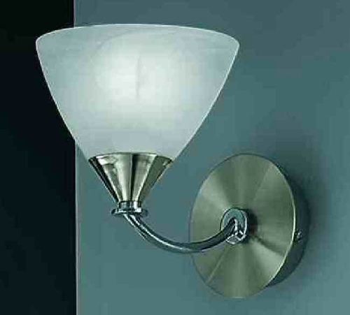 Meridian brushed nickel wall light