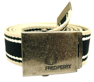 Black / Cream Webbing Belt by