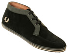 Drury Mid Black Suede Trainers