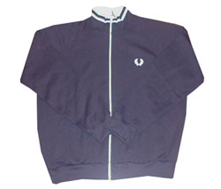 High neck track jacket navy