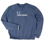 Mens Brand Carrier Crew Sweat Top Petrol