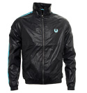 Navy and Aqua Nylon Track Jacket