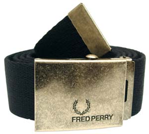 Navy Plain Webbing Belt by