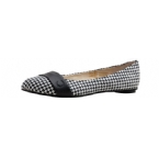 Womens Dogtooth Strap Pump Black/White