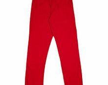 3-7yrs red pure cotton chino