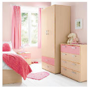 Double Wardrobe, Pink/Maple Effect