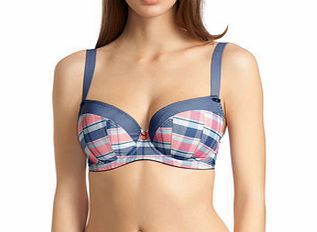 Totally Tartan blue padded bra