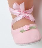 DOLLS BALLET SHOES SMALL SIZE 6 X 3.5 CM