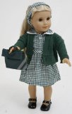 SMALL DOLLS SUMMER SCHOOL UNIFORM GREEN 14-18INS DOLLS