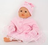 DOLLS FLLECE JACKET , HAT AND MITTENS SET 18-20 INS DOLLS