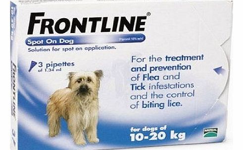 Spot On Flea Drops Medium Dog 10-20kg 3Pk