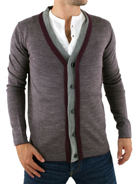 Purple Stripe Cardigan