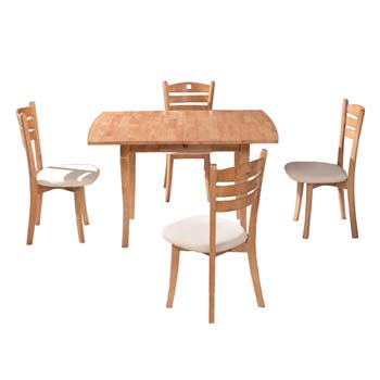 Cady Rectangular Extending Dining Set in Maple