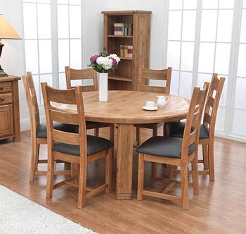 Dallum Solid Oak Round Dining Set