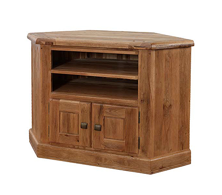 Danube Solid Oak Corner TV Unit