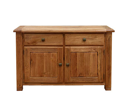 Furniture Link Danube Solid Oak Large 2 Door 2 Drawer Sideboard