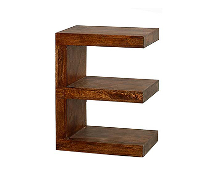 Furniture Link Malaya Mango E Shaped Bookcase - WHILE STOCKS