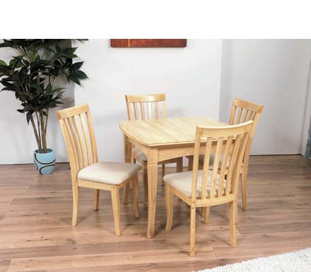 Seville Small Extending Natural Dining Set