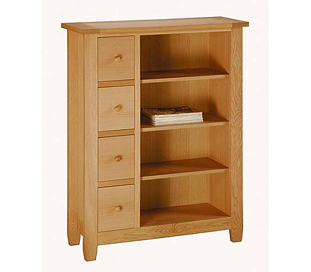 Furniture Link Staten Oak Low Bookcase