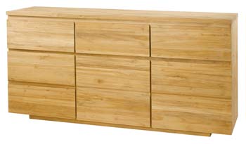 Furniture123 Absolue Solid Teak 3 Drawer 3 Door Sideboard