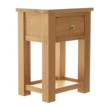 Aldan Solid Oak 1 Drawer Bedside Table