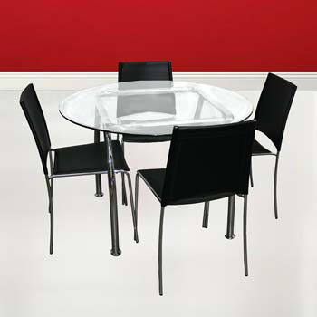 Altamura Round Glass Dining Set - WHILE STOCKS