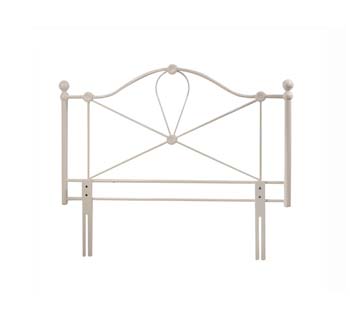 Bailey Cream Double Metal Headboard