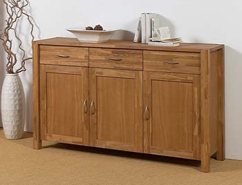 Furniture123 Basel Oak 3 Door Sideboard