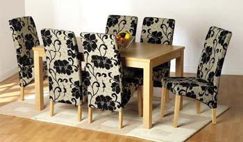 Belgravia Dining Set in Bouquet Fabric