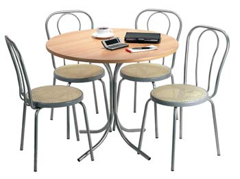 Bella Bistro Dining Set in Silver