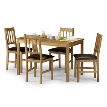 Cara Solid Oak Rectangular Dining Set