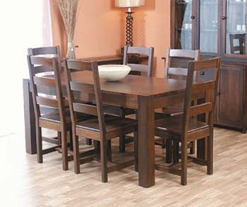 Cebu Dining Set with Ladderback Chairs