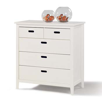 Cello White 3 + 2 Drawer Chest