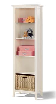 Furniture123 Cello White Narrow Bookcase