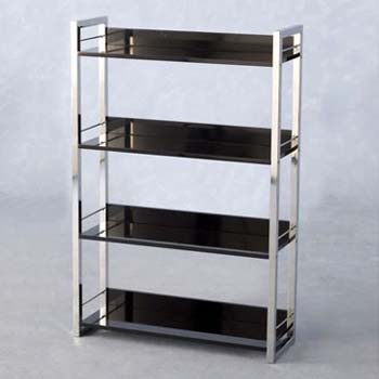 Charisma High Gloss 4 Shelf Bookcase in Black