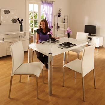 Charisma High Gloss Rectangular Dining Set in