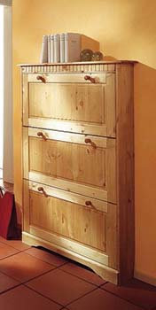 Furniture123 Danish Wide 3 Drawer Shoe Cabinet