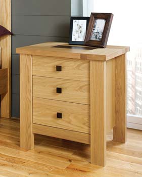 Danzer White Oak 3 Drawer Bedside Chest