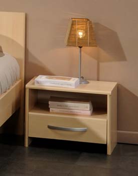 Evia Bedside Table in Light Beech