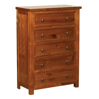 Haiben Pine 5 Drawer Chest