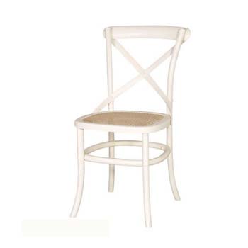 Harrow Pair of White Dining Chairs