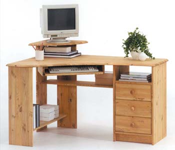 Herkules Single Pedestal Corner Workstation