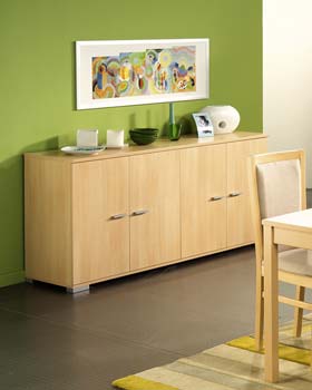 Furniture123 Hugo Beech 4 Door Sideboard