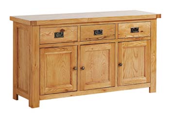 Furniture123 Jakarta Oak 3 Door 3 Drawer Sideboard