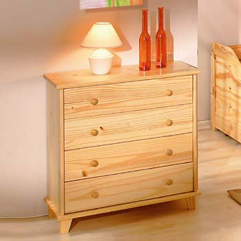 Jessen Solid Pine 4 Drawer Chest